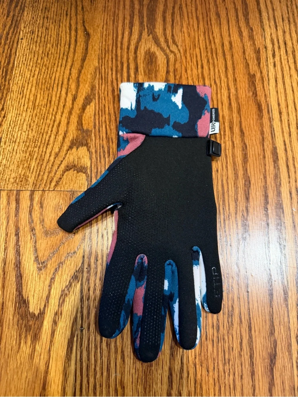 The North Face Teal, Pink and White Patterned Touchscreen ETip Gloves